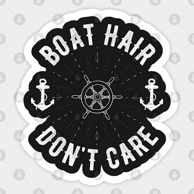 Boat Hair Don't Care Sticker by ahmed4411